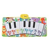 [APPRENTISSAGE MUSICAL ET AMUSANT] Stimulez l'amour de votre enfant pour la musique avec ce tapis de piano interactif !Conçu pour les enfants âgés de 3 ans et plus, il allie jeu et éducation en enseignant les chiffres, les sons d'animaux et les mélodies de base.La grande aire de jeu de 38,6 x 16,9 pouces encourage le mouvement tout en améliorant la coordination main-pied et la créativité grâce à l'exploration musicale.