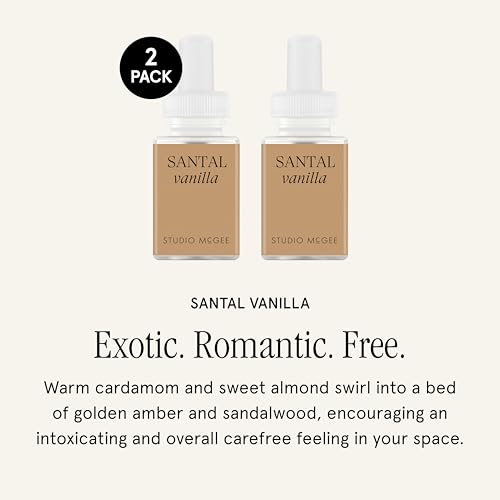 Pura x Studio McGee Home Scent Refill - Smart Air Diffuser - Long-Lasting Luxury Fragrance per Refill - Home Essential - Clean & Safe Diffuser Fragrance - 2 Pack, Santal Vanilla - Thumbnail 2