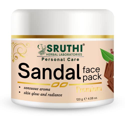 Sruthi Herbal Laboratories Sandal Face Pack| Enriched with Sandal Extract| Keep Face Fresh And Wrinkle Free | 100% Natural - 120g
