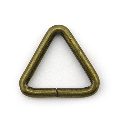 Boucle triangulaire métal 25mm HAND lot de 6 pour attache sangle et couture