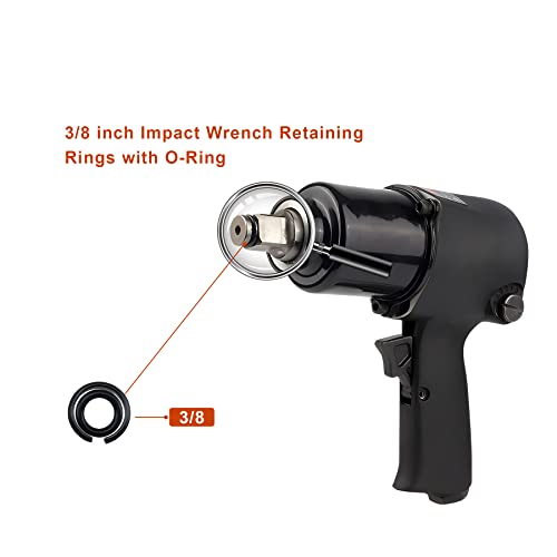 3/8" Impact Wrench Retaining Socket Rings & O-Ring For Electric Wrench And Air Wrench（10 Sets） #TOP2