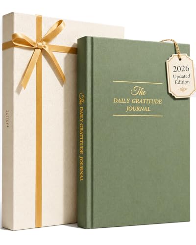 Gratitude Journal 2026 – Undated Daily Gratitude Journal with Upgraded Dynamic Prompts & Gift Box – 5 Minute Reflection, Mindfulness & Happiness Journal for Women & Men