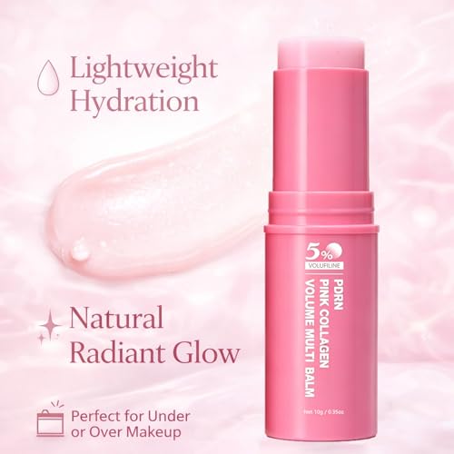 Velare Oil PDRN Pink Collagen Volume Multi Balm, 5% Volufiline NAD Infused for Radiant-Looking, Smooth-Looking Texture, PDRN Stick, Revitalizing Care for Smooth Face & Body for Under-Eyes, Neck, Forehead