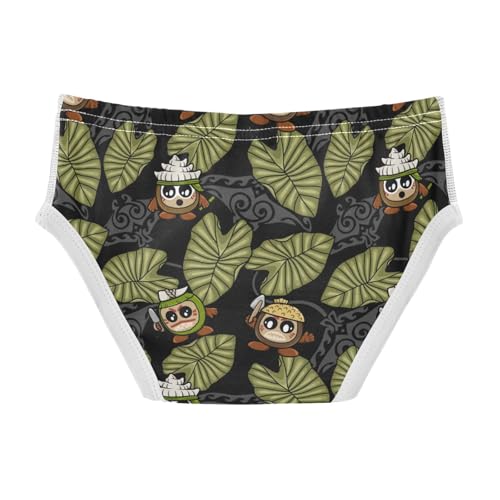Boys' Exclusive Briefs Toddler Underwear 95% Combed Cotton Boxerbriefs 2T Cartoon Character and Leaf Pattern 162