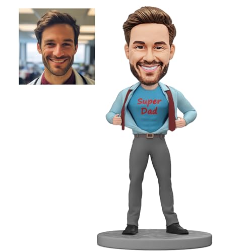 MYBOBBLE Superhero Custom Bobblehead Customize Personalized Bobble Head Customized Gifts for Super Dad