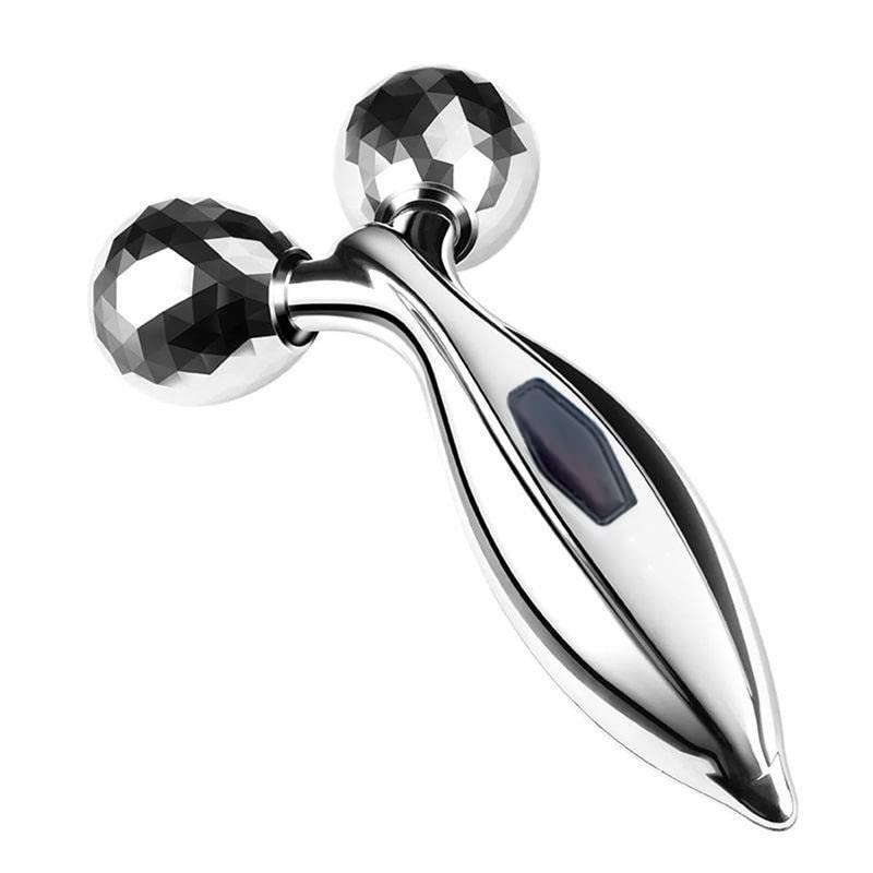 ArckordFacial Massager Jade Roller & Gua Sha Tool Natural Stone for Face Neck Healing Skin Wrinkles & Serum Application (3D Rollar)