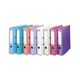 Exacompta 53084E 10er Pack Premium PVC-Ordner Prem´Touch Pastell. 7 cm breit DIN A4 Ringordner Aktenordner Briefordner Büroordner Plastikordner Schlitzordner farbig sortiert