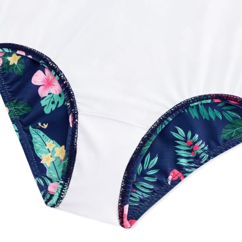 Image of Girls Swimsuit One Piece Bathing Suit with Adjustable Straps Cute Little Kids Swimming Suits Beach Swimwear 4T-12