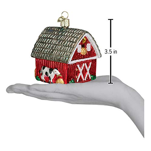 Old World Christmas Barn Glass Blown Ornament - Image 4