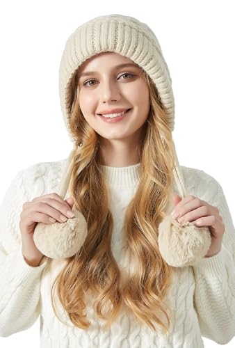 Cagoule chaude femme SEAUR avec doublure polaire et cordon
