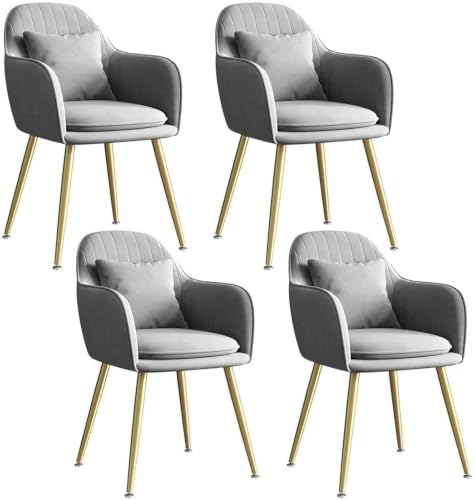 WEKLCEE Dining Chair Office Business Reception Chairs Conference Chairs | 4 PCS Dining Chairs Set Living Room Furniture Velvet Home Vanity Kitchen Furniture Modern Makeup Cha
