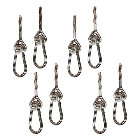 Barn-Shed-Play Stainless Steel Threaded Snap Hook Swing Hangers Cover