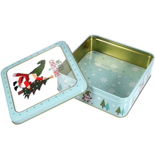 Boîte en fer blanc de rangement carrée durable pour confiseries - 2