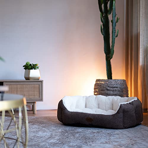Nobby Komfortbett oval Alba, braun, 65 x 57 x 22 cm