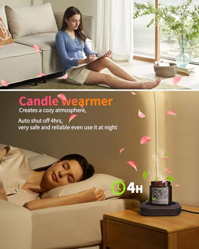 Zonopy Mug Warmer - 24W Coffee Cup Warmer for Your Desk with 4 Hours Auto Shut Off, 3 Temperature-Smart Wooden Candle Warmer - Perfect Coffee Gifts Accessories to Keep Beverages Warm - Image 7