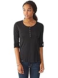 Alternative - Ladies' Rolled Sleeve Scoopneck Henley - 4016