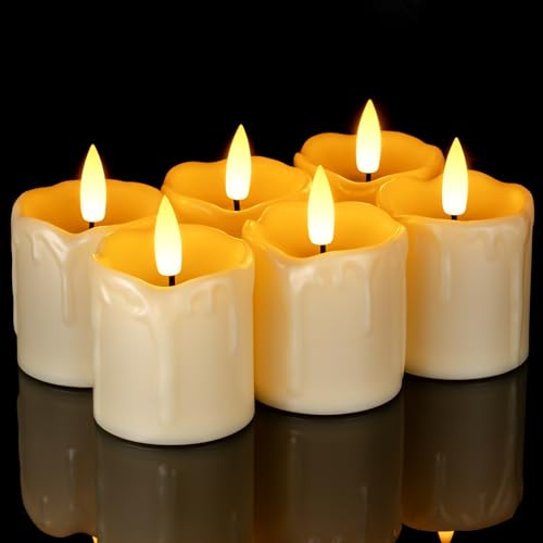 Homemory 2" x 2" Timer Flickering Flameless Votive Candles, 