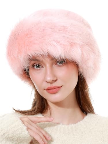 Bonnet femme léopard fausse fourrure rose doublé polaire taille unique