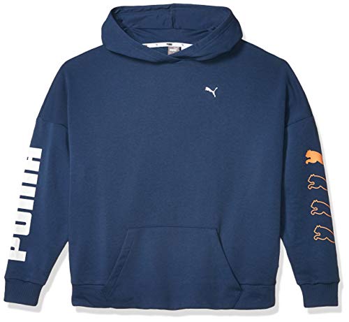 PUMA Women's Rebel Hoodie, Dark Denim, X-Small