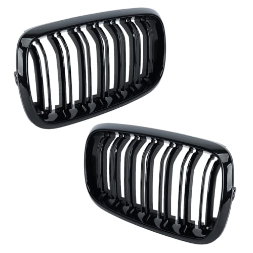 Doubles grilles de pare-chocs X5 F15 finition noire brillante haut de gamme