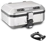 givi trekker dolomiti dlm30a+sr9253+m5 bauletto + attacco monokey alluminio 30 litri compatibile con voge valico 500 ds 2020 2021 2022 mototopgun