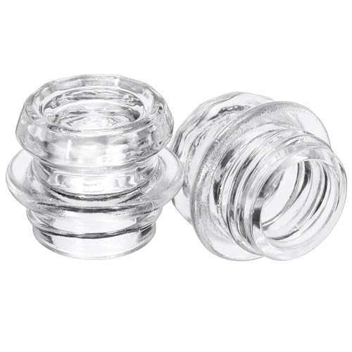 Hoowen 2 Pack Coffee Percolator Glass Top Replacement Clear Coffee Filter Glass Knob for Electric and Stove Pots Heat-Resistant Percolator Parts Camping Accessories for Coffee Filter and Makers