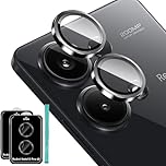 Locofun Pellicola Fotocamera per Xiaomi Redmi Note 13 Pro 4G, 2 Pezzi Anti Graffio Camera Vetro Temperato Protezione Lente Pellicola, Durezza 9H, Senza Bolle-Nero