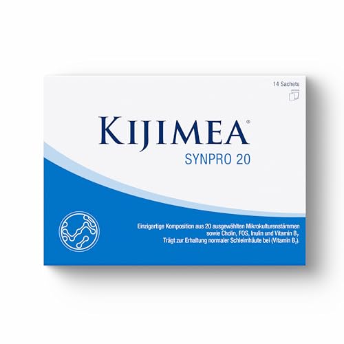 KIJIMEA® Synpro 20 – Zu jedem Antibiotikum – 20 synergistische Mikrokulturenstämme, Cholin und Biotin – glutenfrei – 14 Sachets