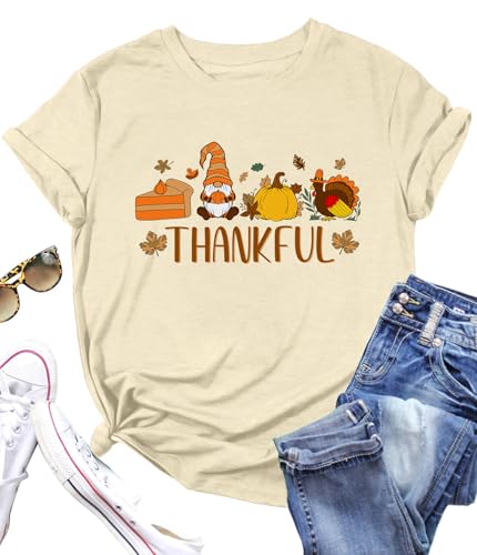 Image of Thanksgiving Shirts Women Turkey Gravy Beans and Rolls Tshirts Funny Turkey Graphic T-Shirt Family Thanksgiving Tops