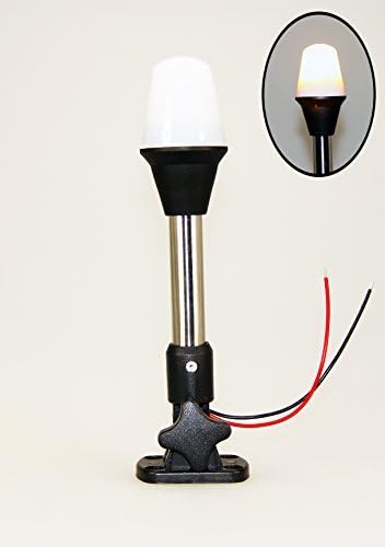 Pactrade Marine 10 1/2" All-Round Fold Down Stern Anchor Light Aluminum Pole
