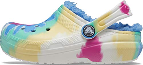 Crocs Unisex Child Kids' Classic Tie Dye Lined | Kids' Slippers Clog, Pastel Tie Dye, 4 Big Kid Us #TOP7
