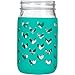JarJackets Silicone Mason Jar Sleeve - Fits 32oz (1 quart) WIDE-Mouth Jars ... (1, Lagoon)