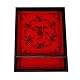 RECHTECKIGE WÜRFELPLATTE ’Critical ROLL DICE Tray’, aus Leder und SAMT, Stauraum, KOMPATIBEL mit jedem Brett- und Rollenspiel (Rot)