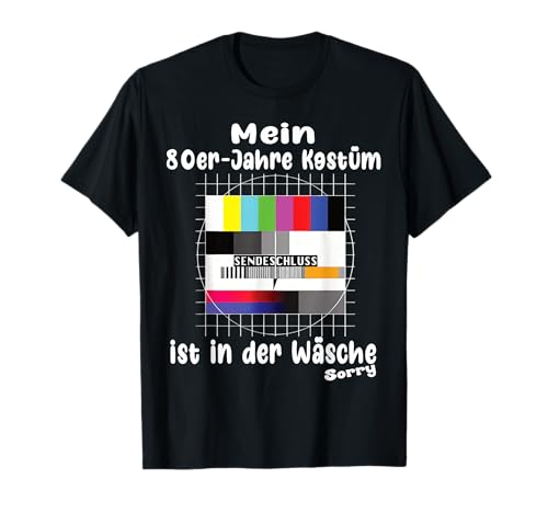 Testbild 80er Jahre Kostüm Ist In Der Wäsche Retro Outfit T-Shirt