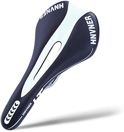 HNVNER Mountain Bike Seat with Central Relief Zone and Ergonomics Design FitComfort Bike Saddle with Memory Foam Breathable Soft Bicycle Cushion for Women Men MTB/Exercise Bike/Road Bike Seats