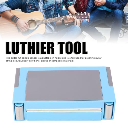 Saddle & Nut Grinding Sander Luthier Tools, Guitar Nut Saddle Grinding Sander Luthier Sanding Tool for Acoustic Bass Players Makers