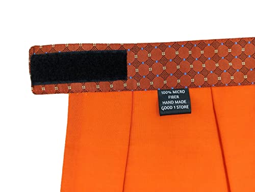 Image of formal cravat set for men with pocket square Men's Cravat Necktie, Self Design Microfiber Dark Multi color Free Size