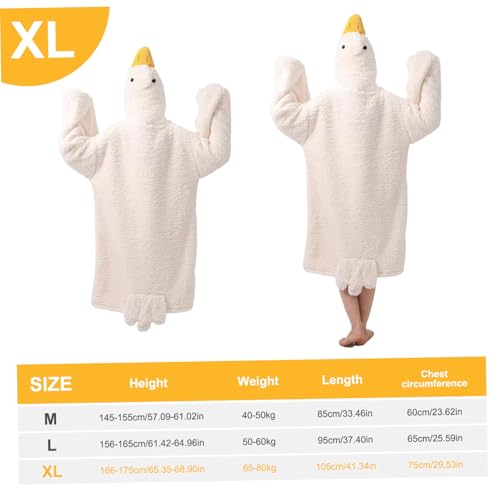Couverture à capuche canard peluche haute densité durable XL - 7