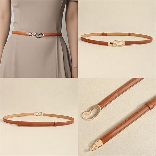 Stylish Women's Belt With Heart Shaped Clasp Detailing Flexible PU Leather Waist Strap For Multiple Outfits Adjustable Waist3