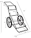 Goplus Folding Deer Cart, 500LBS Deer Hauler with Big Rubber Wheels, Heavy Duty Metal Hunting Game Cart for Animals, Firewood, Hiking, Fishing