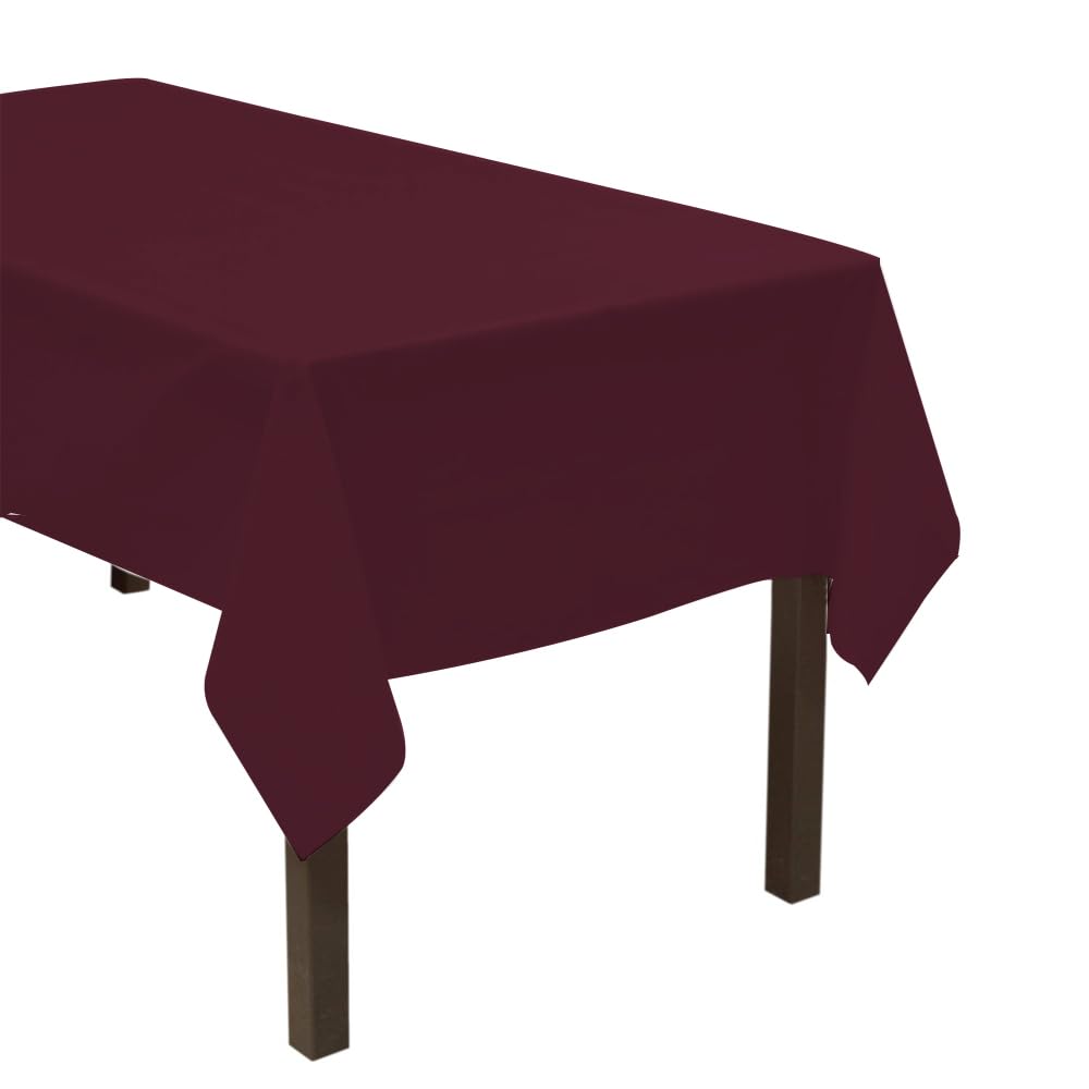 Venuscello® - Pack of 25 Burgundy Paper Table Covers Square Tabletop Disposable Folded Cloth to Buffet Table & Birthday Party - 90cm x 90cm
