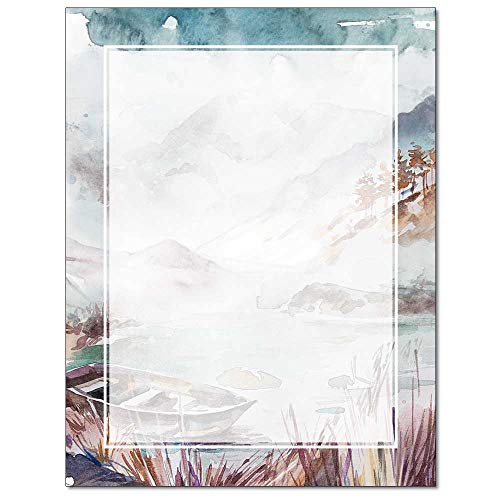 Feuilles papier imprimante On the Lake lot de 25 pour stopper les bavures d'encre et bourrages