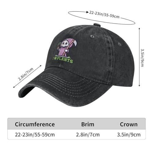 Gorra de béisbol estilo vintage con estampado Grim Reaper miniatura 3