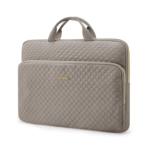 Image of BAGSMART Laptop Sleeve Case with Handle Protective Water-Resistant | 13.3-14 inch Laptop Bag for Women with Front Pockets, Compatible with MacBook, HP, Dell