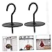 Yardwe 2pcs Shape Heavy Duty Iron Ceiling Hooks Wall Hangers for Hanging Plants Rustproof Lamp Hooks