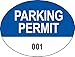 Brady 95203 Rearview Mirror Decals, 2" Width x 1 1/2" Height, Blue