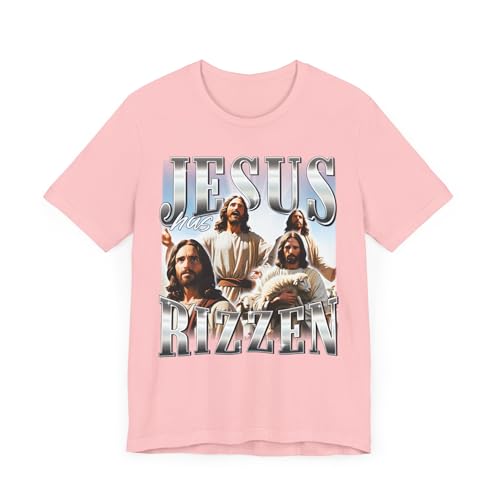 Jesus Has Rizzen T-shirt humour chrétien graphique vintage mode streetwear bootleg original