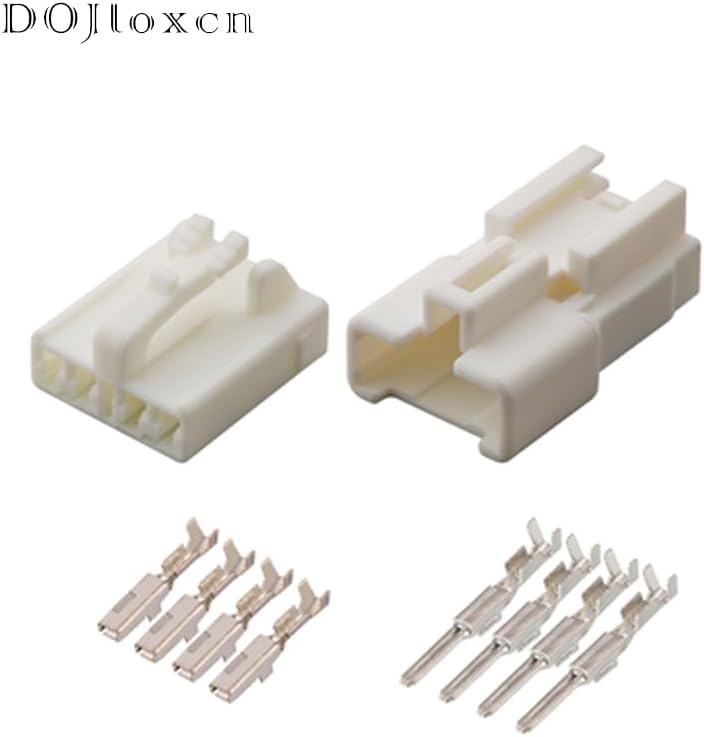 1/5/10/20/Sets 2/3/4/6 Pin Wiring White Scoket Automotive Female And Male Connector 7282-8663 7283-8660 DJ7061Y-0.6-11/21 - (Color: 6p female, Package: 20 sets, Pins: 6p)