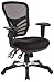 Hercke Deluxe Mesh Back Ergonomic Lumbar Support Multi-Function Adjustable Office Chair - 360 Degree Swivel 330lb Capacity Black with Two-Tone Heavy Duty Base - Breathable Sponge Seat Cushion