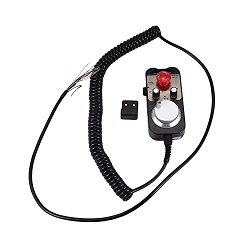 Ferleiss Universal CNC 4 ejes MPG colgante rueda de mano 100 pulsos 5 V y parada de emergencia CNC Router Volante 4 ejes